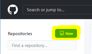 GitHub New Button